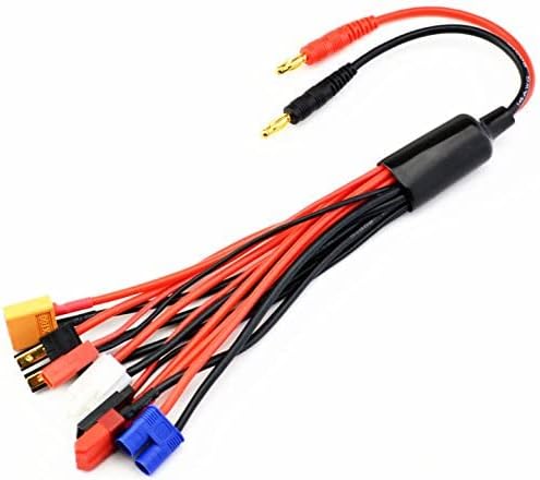 9 in 1 Splitter Cable 4.0mm Banana Plug to JST T Plug XT60 EC3 D537