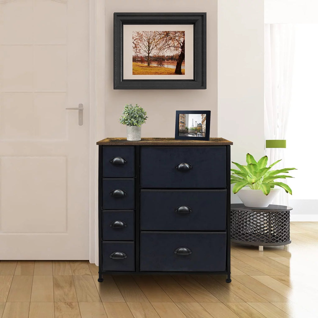 7 Drawer Fabric Dresser C66436