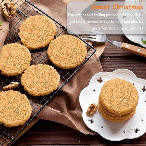 Wooden Embossed Rolling Pin R6388
