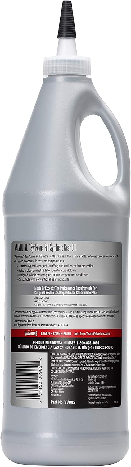 Full Synthetic Gear Oil 75W-140, Case of 12 Z100944