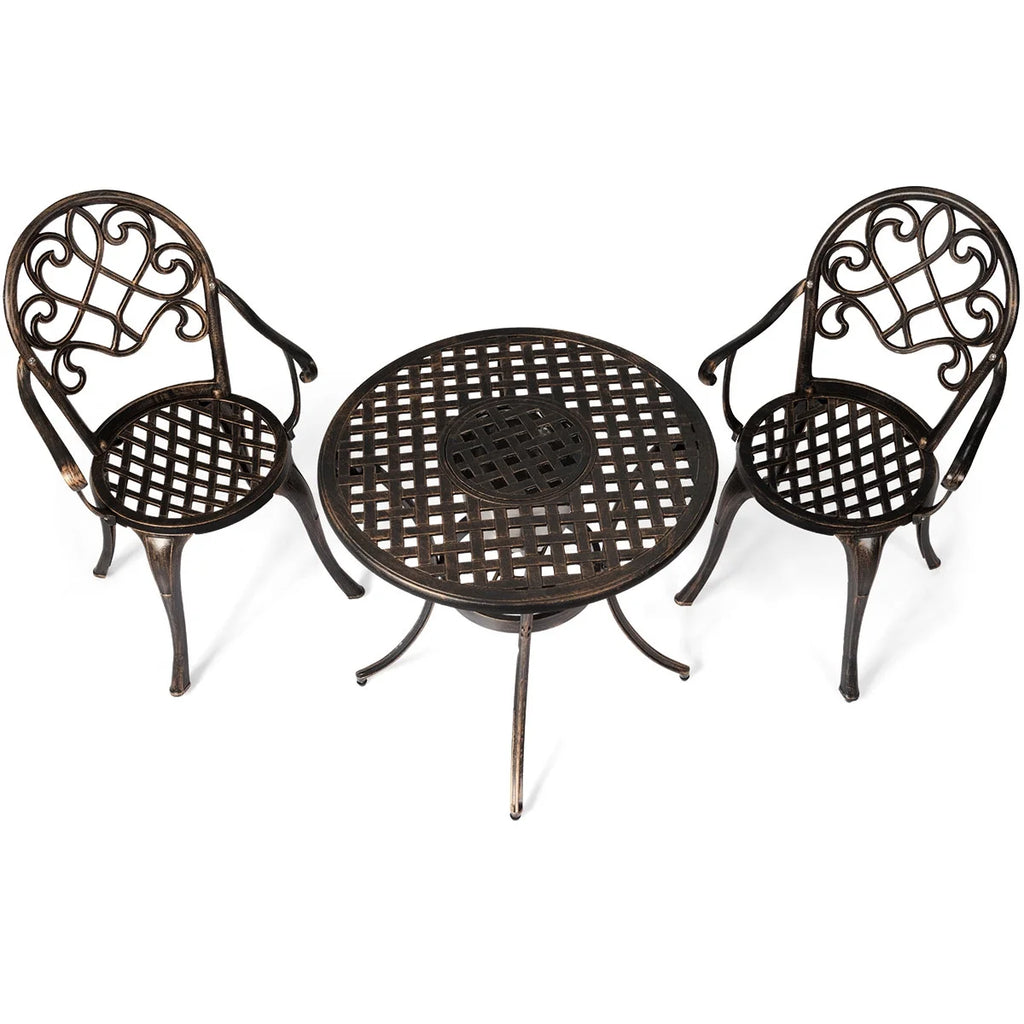 3 Pc Patio Dining Set with Ice Bucket T128