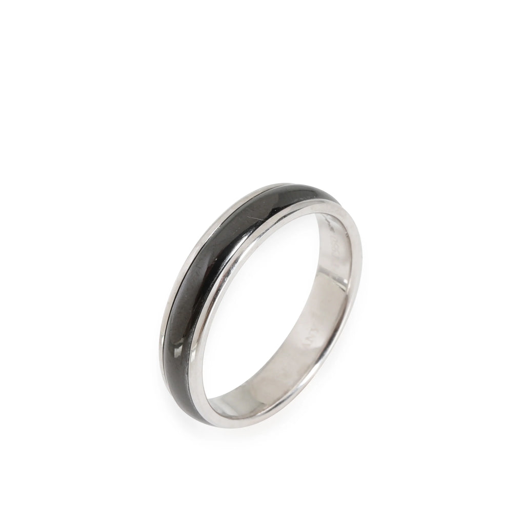 Black Titanium Wedding Band in 950 Platinum O280969