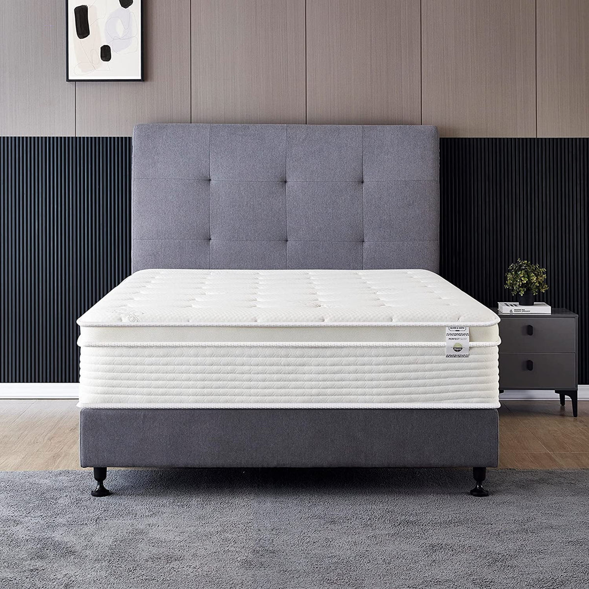 Twin Size 12 Inch Memory Foam & Spring Hybrid Mattress K30030