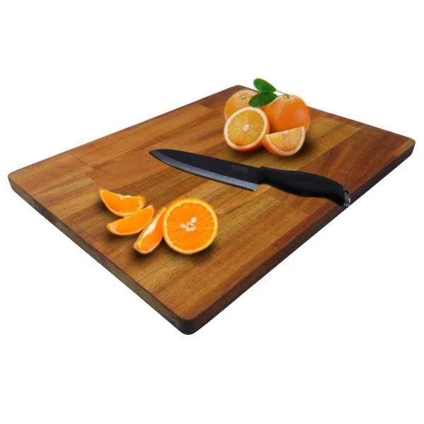 24 in. L x 16 in. D x 1 in. T Butcher Block Chopping Board in Golden Teak Stained Acacia N90405