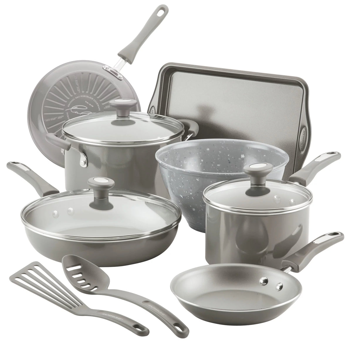 12-Piece Nonstick Pots and Pans Set Gray Z644097